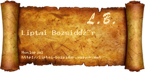Liptai Bozsidár névjegykártya